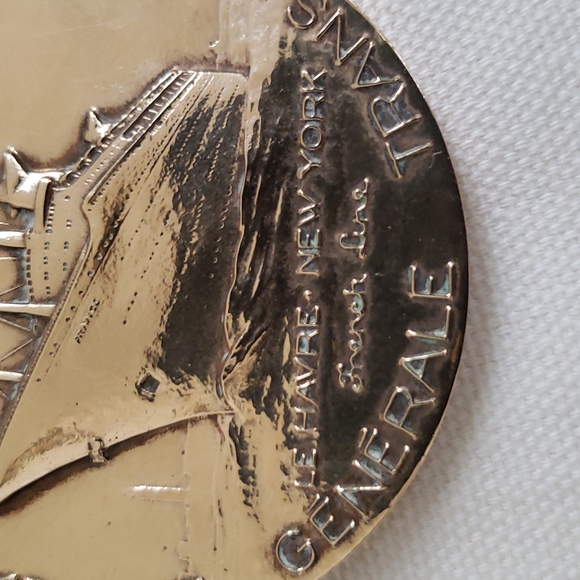 VTG midcentury Pendant/Coin/Medallion, Transatlantic Service France, 1967 - Picture 6 of 9